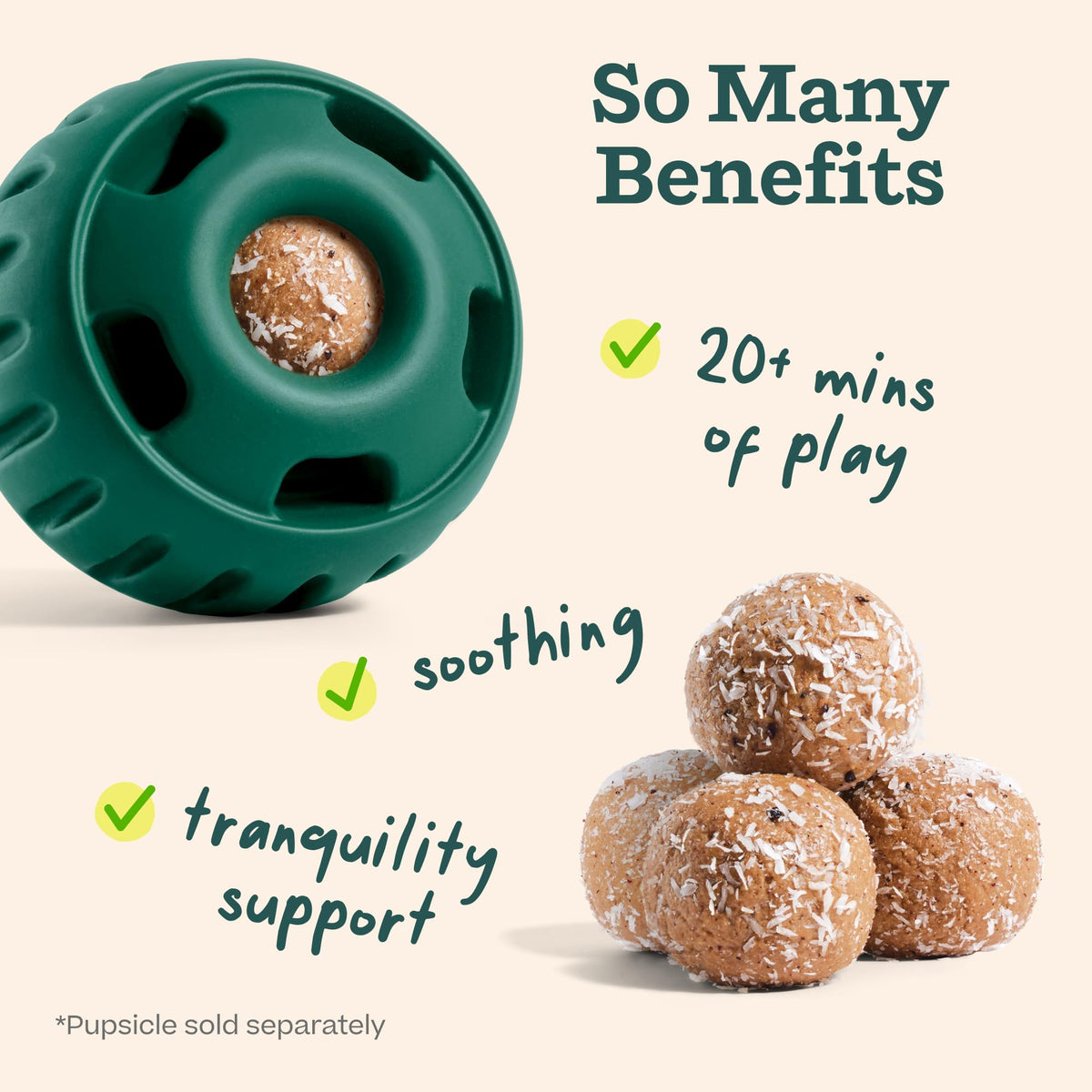 WOOF Pupsicle Refill Pops for Calming - Long-Lasting Refills for The Pupsicle Toy to Promote Calm - Calming Dog Treats - Magnesium for Dogs- XL Pops - 5 Count - 3 Pack