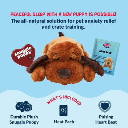 Snuggle Puppy Heartbeat Toy, Calming Comfort, Medium Breeds - Biscuit