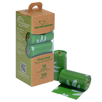 Best Pet Supplies GRS Poop Bags for Dogs - 600 Count, Green, Unscented