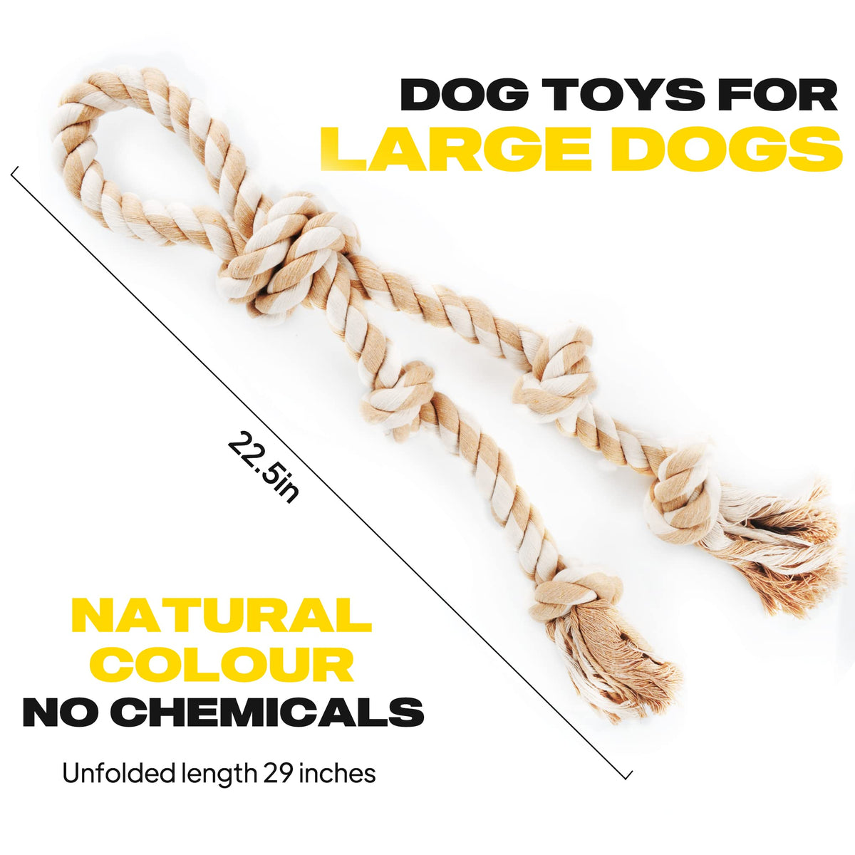 Fida Dog Rope Toys for Aggressive Chewers, Chew Toys for Large Medium Dogs