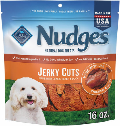 Blue Buffalo Nudges Jerky Cuts Chicken & Duck Dog Treats, 16 oz