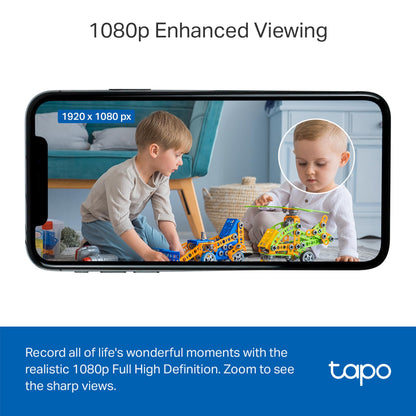 Tapo 1080P Indoor Security Camera, Baby Monitor, Dog Camera, Wired, C100