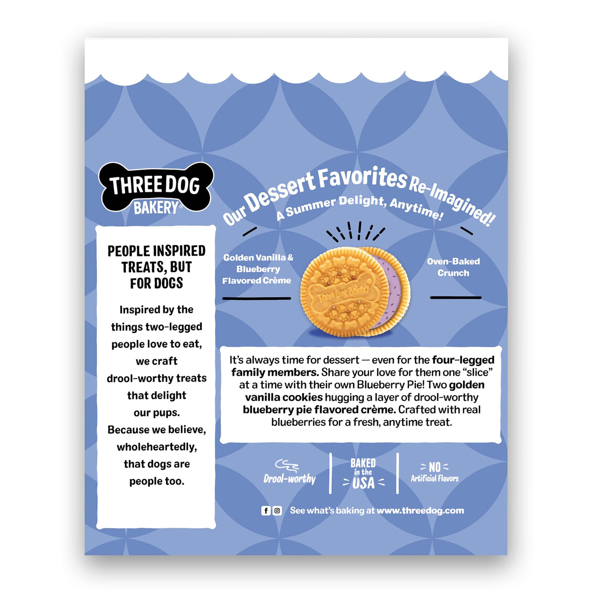 Three Dog Bakery Lick'n Crunch! Dog Treats - 13 oz
