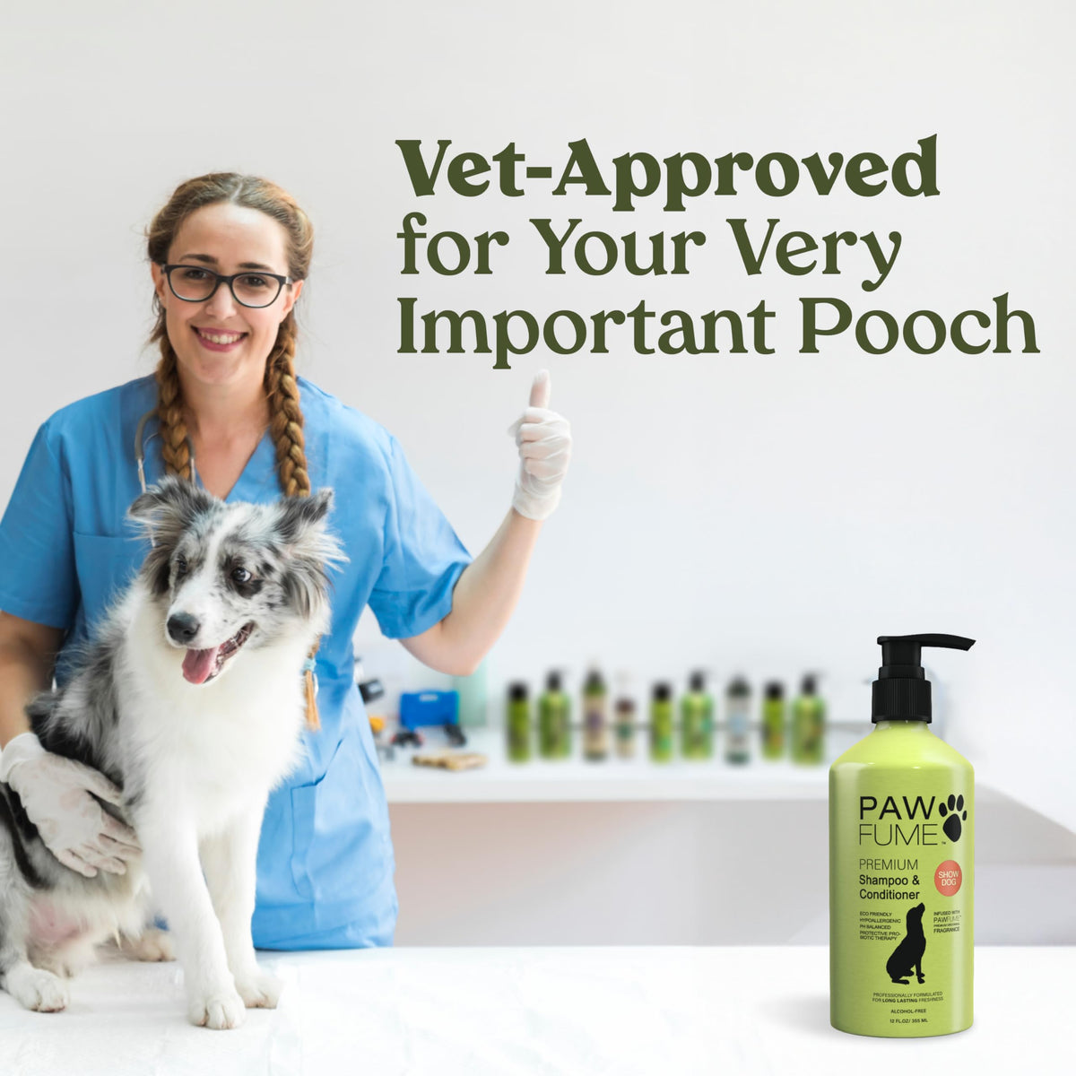 PAWFUME Dog Shedding Shampoo and Conditioner, Royal Lavender, 1-Pack