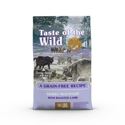 Taste of the Wild Sierra Mountain Dry Dog Food, Roasted Lamb, 5lb