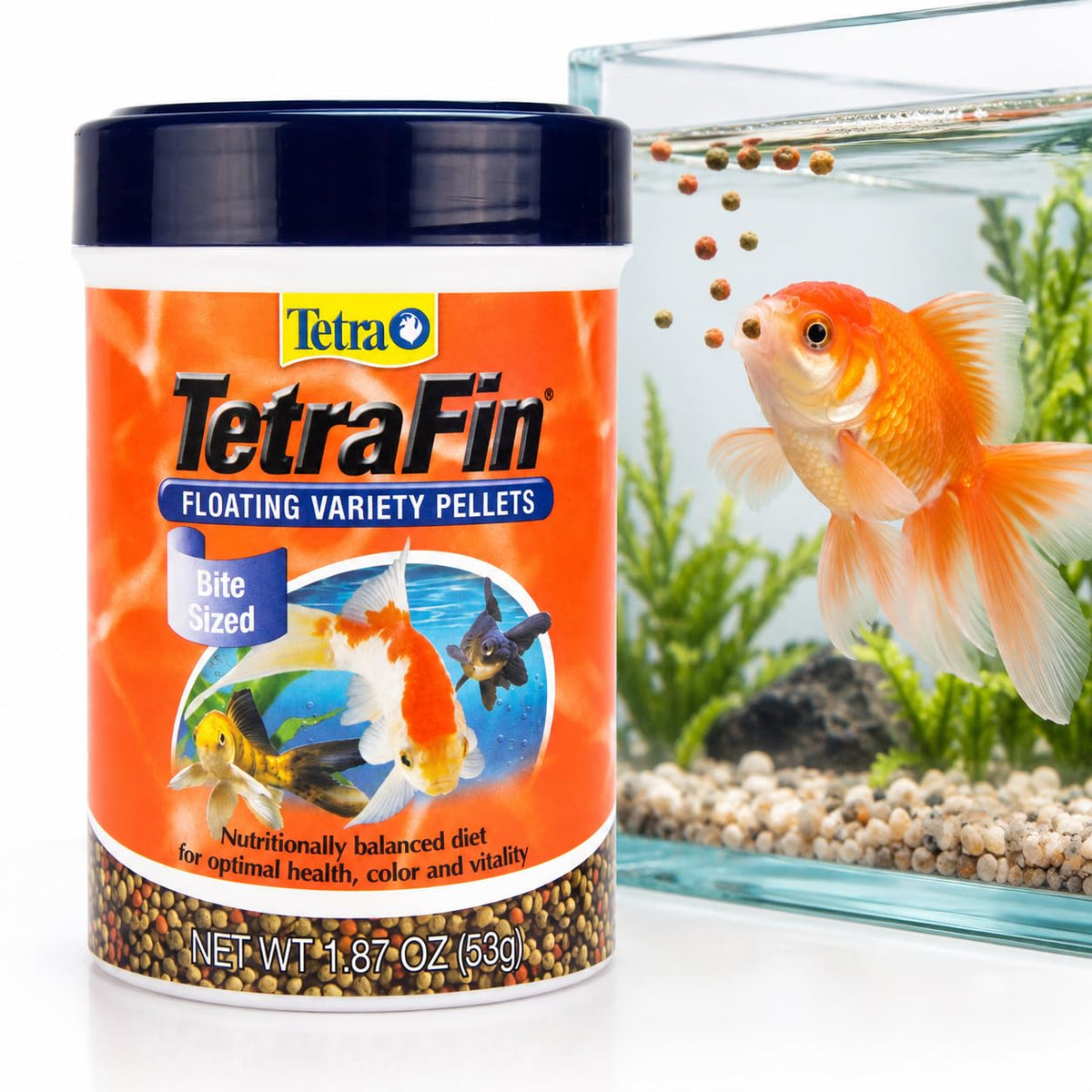 Tetra Goldfish Flakes, Nutritionally Balanced Diet For Aquarium Fish, Vitamin C Enriched Flakes, 0.42 oz