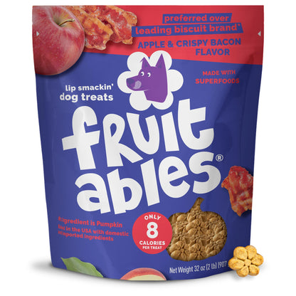 Fruitables Baked Dog Treats, Low Calorie Treats, Pumpkin & Blueberry, 12oz