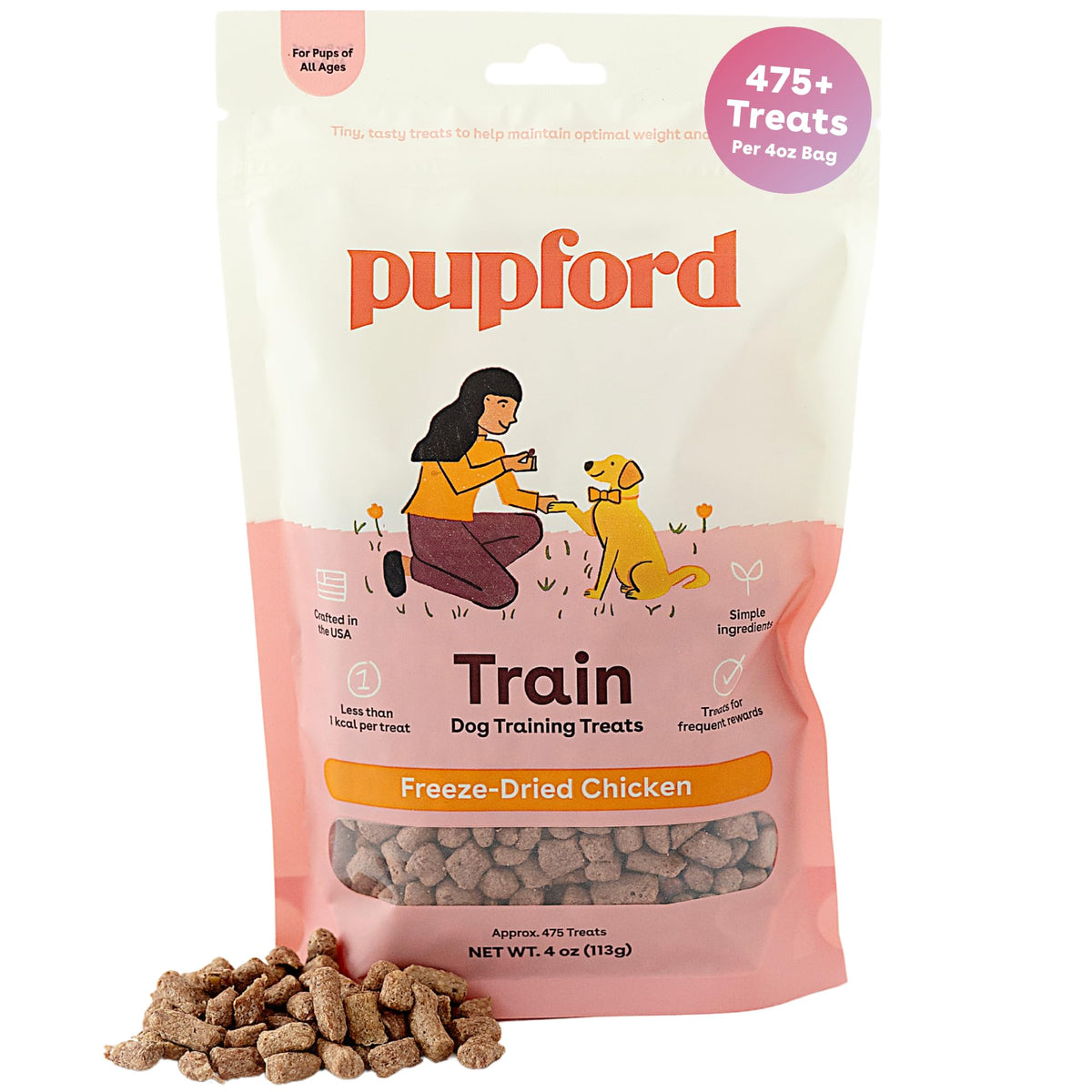 Pupford Freeze Dried Training Treats for Dogs & Puppies (Beef Liver, 4 oz)