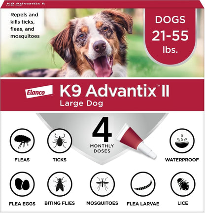 K9 Advantix II Flea & Tick Topical for Large Dogs 21–55 lbs., 2ct