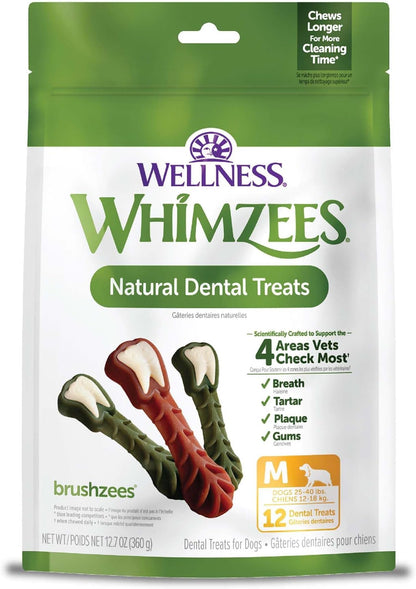 Wellness WHIMZEES Freshzees Natural Dog Dental Treat, Soft Chews, Freshens Breath, Extra-Small Size, 14.81 oz Bag, 56 Count