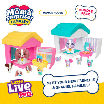 Little Live Pets Mama Surprise Families Pet Vet Playset, Baby Care Clinic Animal Hospital Play Set, 3 Puppies, Accessories, Vet Toys for Kids 5+