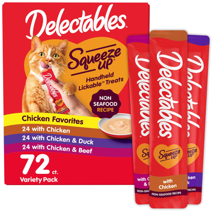 Delectables Squeeze Up Non-Seafood Variety Pack Lickable Cat Treat, 20 Count (Pack of 1)