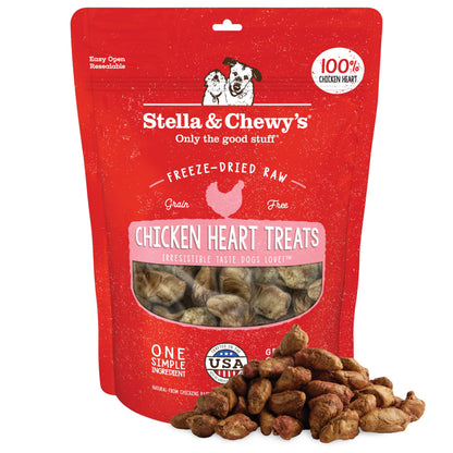 Stella & Chewy's Freeze-Dried Raw Chicken Breast Dog Treats - Single Ingredient, No Additives - Premium Training Treats - Perfect For Picky Eaters - 2.75oz Bag