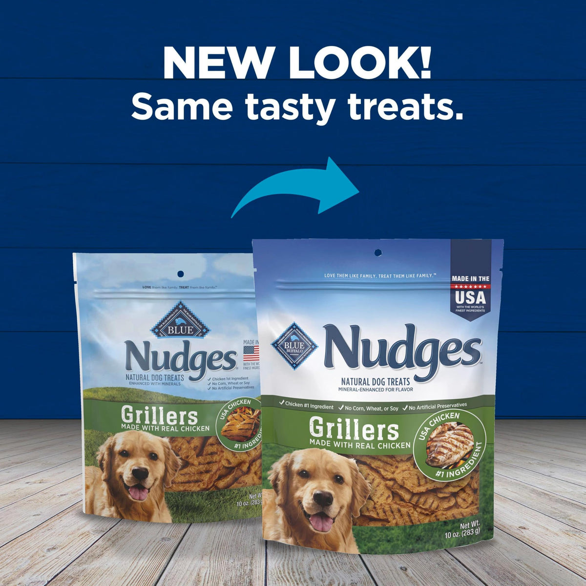 Blue Buffalo Nudges Grillers Salmon Dog Treats, 16 oz