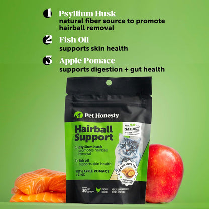 Cat Hairball Remedy Treats - Dual Texture Crunchy Creamy Hairball Treatment for Cats, Furball Relief Control Supplement with Fiber, Fish Oil for Indoor Cats Skin Coat Digestion (90-Day Supply)