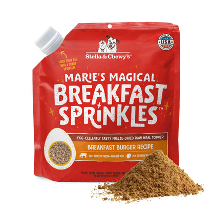 Stella & Chewy’s Freeze-Dried Raw Marie's Magical Dinner Dust – Protein Rich, Grain Free Dog & Puppy Food Topper – Grass-Fed Beef Recipe – 7 oz Bag