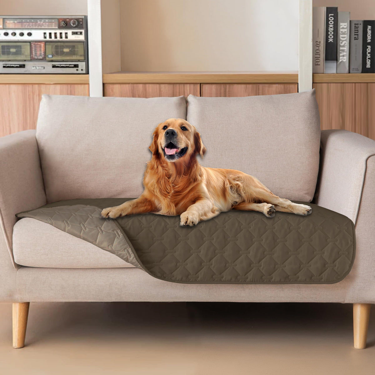 gogobunny Waterproof Dog Blankets for Large Dogs, Pet Bed Cover Breathable