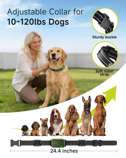 Dog Shock Collar - 4500FT Dog Training Collar with Remote, Blush Pink