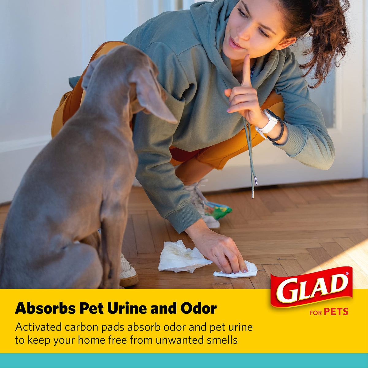 Glad for Pets Activated Carbon Disposable Dog Training Pads, 100 Count