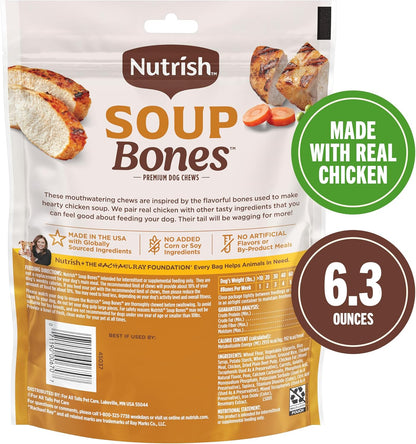 Nutrish Soup Bones Dog Chews, 6.3 oz. Bag, Pack of 8 (Rachael Ray)