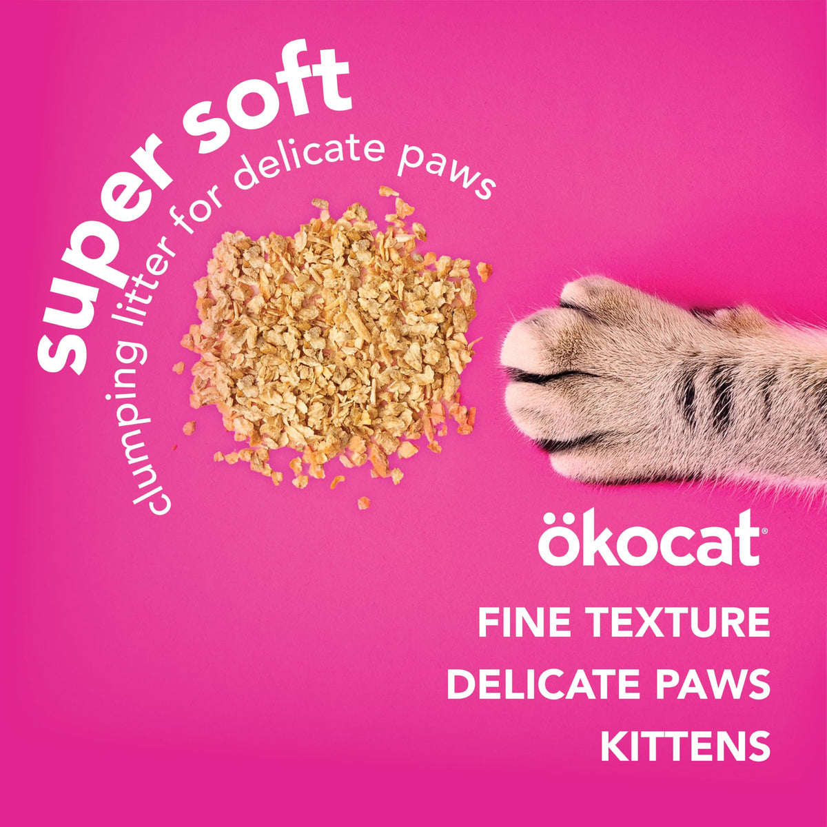 ökocat Low Tracking Natural Wood Clumping Cat Litter, Odor Control 14 Lbs