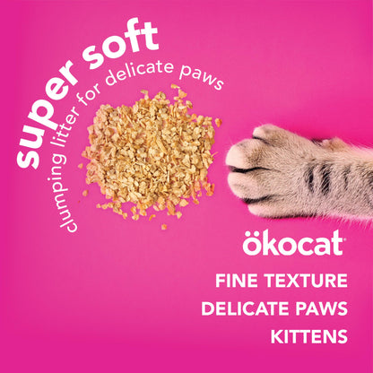 ökocat Low Tracking Natural Wood Clumping Cat Litter, Odor Control 14 Lbs