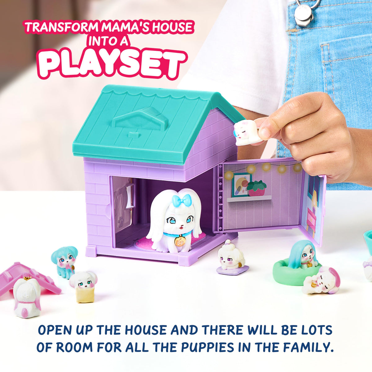 Little Live Pets Mama Surprise Families Pet Vet Playset, Baby Care Clinic Animal Hospital Play Set, 3 Puppies, Accessories, Vet Toys for Kids 5+