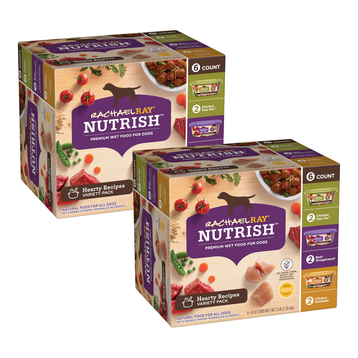Nutrish Chicken Paw Pie Wet Dog Food, 8 oz. Tub (Pack of 8) (Rachael Ray)