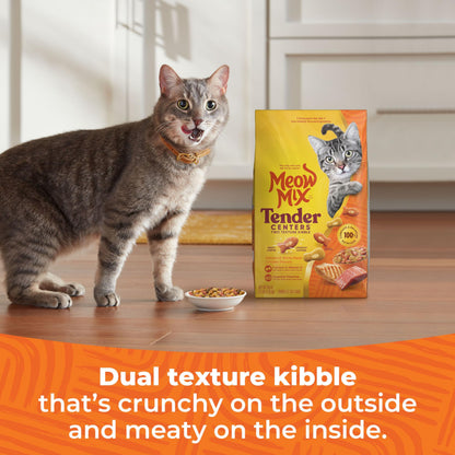Meow Mix Tender Centers, Dry Cat Food, Beef & Salmon Flavors, 14.2 lb. Bag