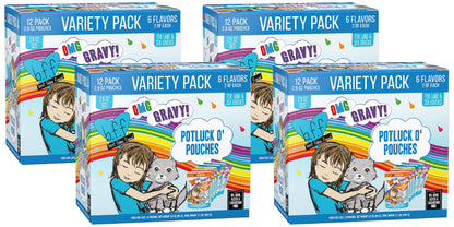 Weruva B.F.F. OMG - Best Feline Friend Oh My Gravy! Tuna & Chicken Charm Me with Tuna & Chicken in Gravy Cat Food, 3oz Pouch (Pack of 48)