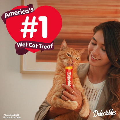 Delectables Squeeze Up Variety Pack, Creamy Squeezable Puree, Lickable Wet Cat Treats, Grain Free, No Added Fillers, No by-Products, No Added Preservatives, 0.5 Ounces Tube, 72 Tubes Total