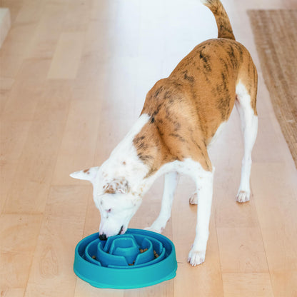 Outward Hound Fun Feeder Slo Bowl Dog Slow Feeder, Wave, Pink, 5.8"