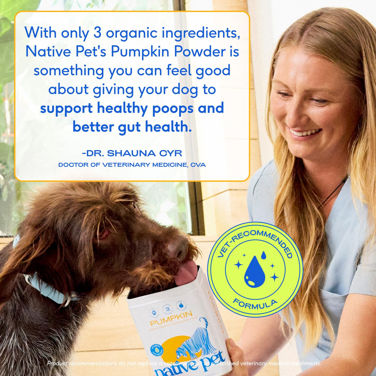 Native Pet GutWell Power Poop - Digestive Support & Fiber for Dogs - Promotes Healthy Stools, Supports Balanced Microbiome & Digestive Function - Triple-Biotic Blend & M-Fiber - 60 Scoops