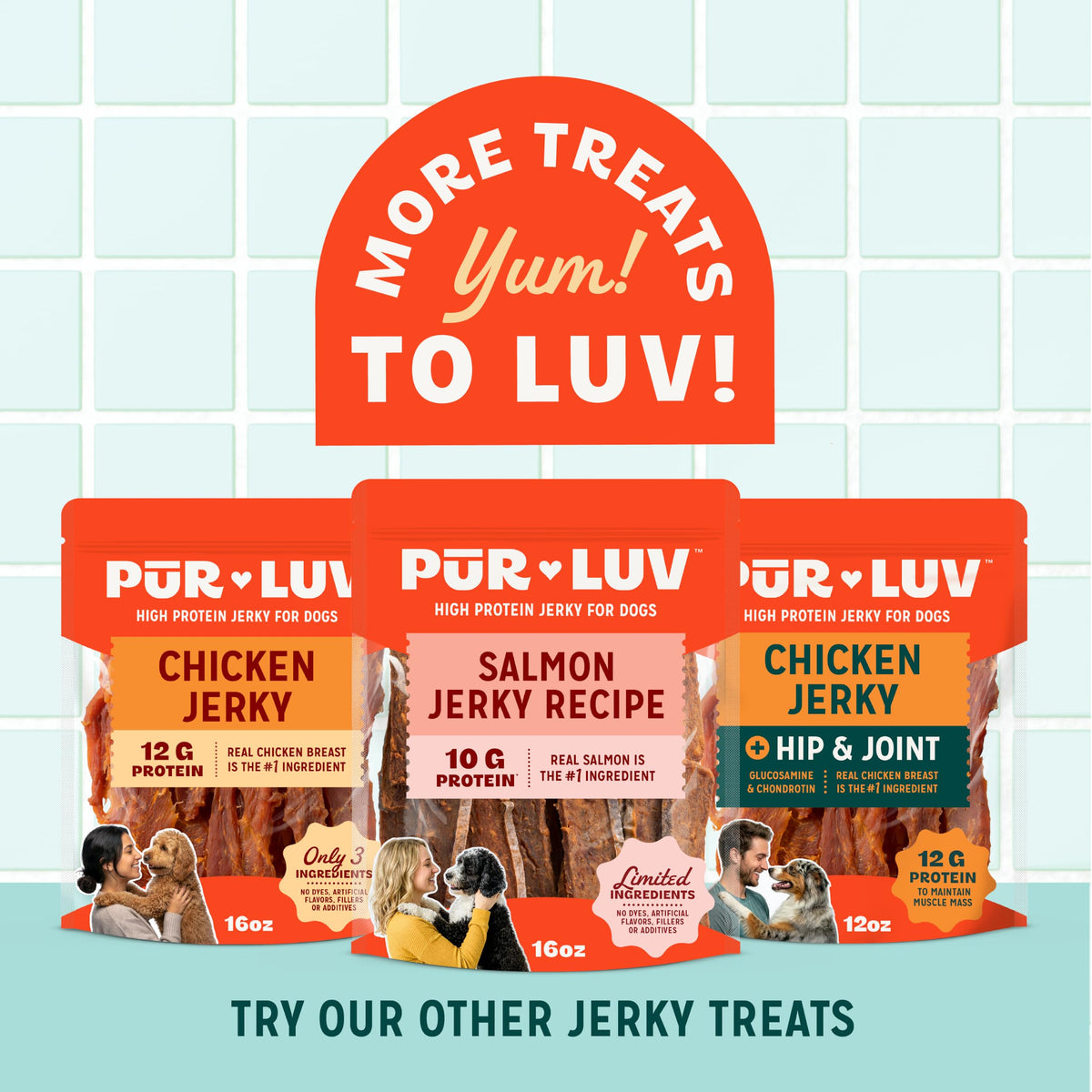 Pur Luv Dog Treats, K9 Kabobs Made with Real Chicken and Duck, 12 Ounces, Dog Snacks, Healthy, Easily Digestible, Long-Lasting, High Protein Treat, Satisfies Urge to Chew (Pack of 12)