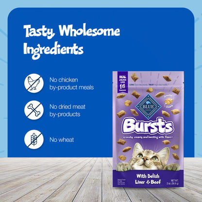 Blue Buffalo Bursts Chicken Crunchy & Creamy Cat Treats, 5 oz