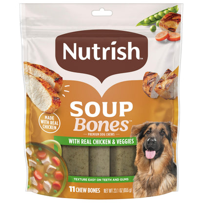 Nutrish Soup Bones Beef Dog Chews, 23.1 oz. Bag (11 Treats) (Rachael Ray)