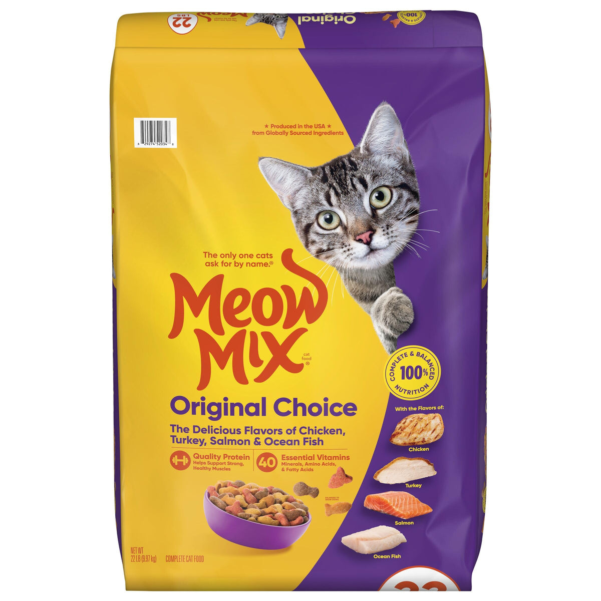 Meow Mix Original Choice Dry Cat Food, 6.3 Pound Bag