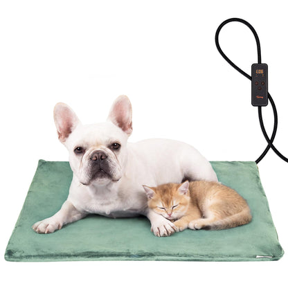 Toozey Cat Heating Pad for Cats & Dogs, Heated Bed Mat, 18 x 16 in, Grey