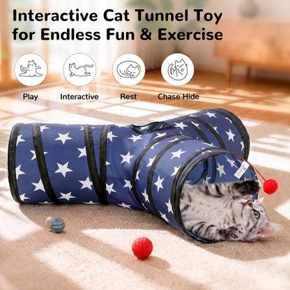 Tempcore Pet Tunnel Tube Cat Toys, Cat Tunnels for Indoor Cats