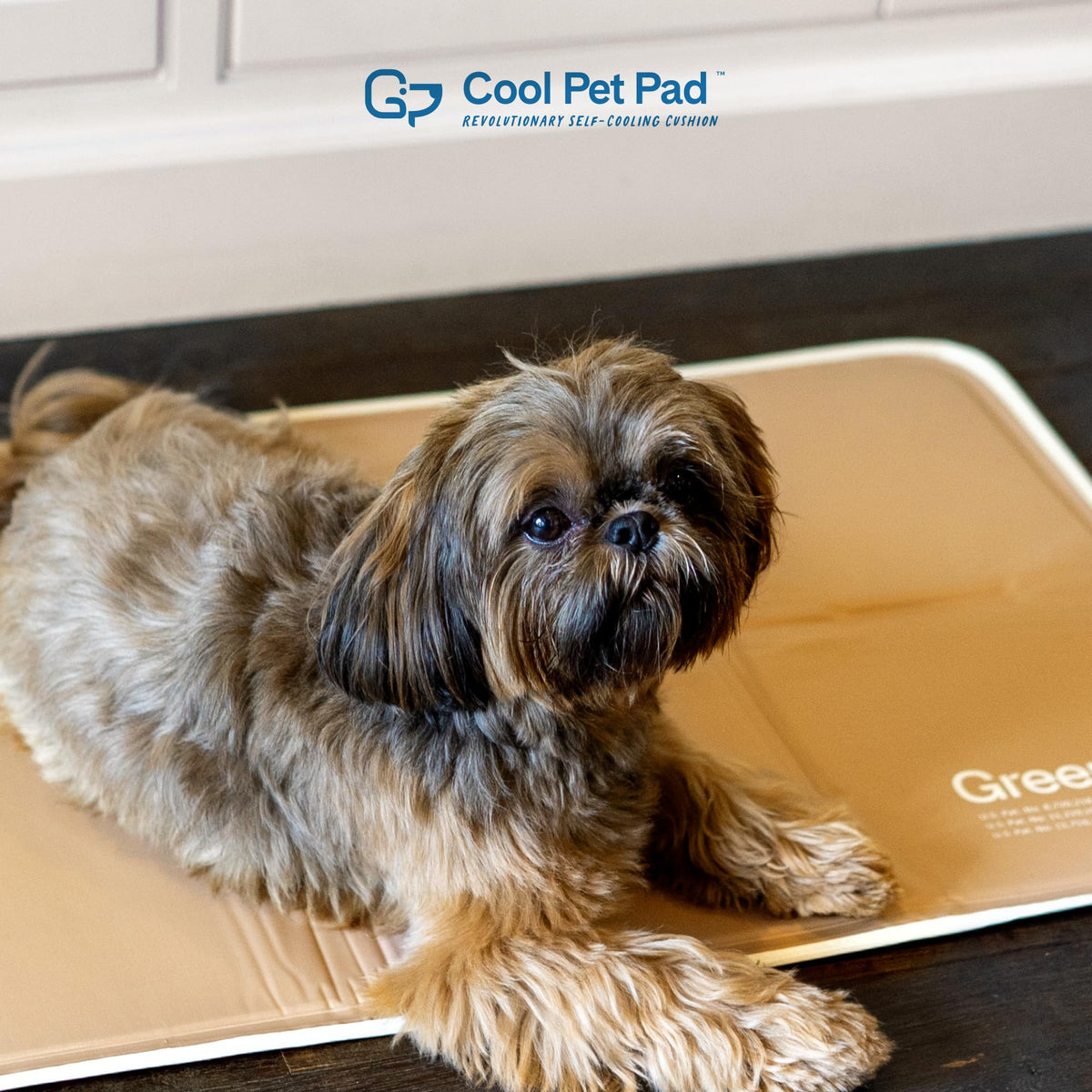 The Green Pet Shop Cool Pet Pad - Medium, Sage Grey - Self-Cooling, Pressure Activated Mat for Dogs & Cats from 21-45 lbs - Non-Toxic Gel, No Water Needed