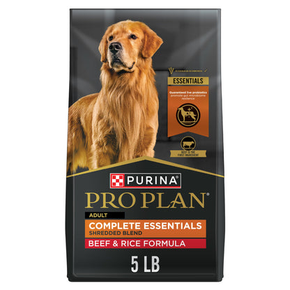 Purina Pro Plan Complete Essentials Beef & Rice Dry Dog Food, 35 lb Bag