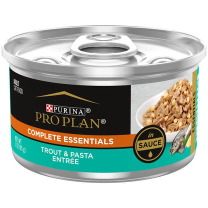 Purina Pro Plan High Protein Cat Food Gravy, Turkey and Pasta Entree - (24) 3 oz. Pull-Top Cans
