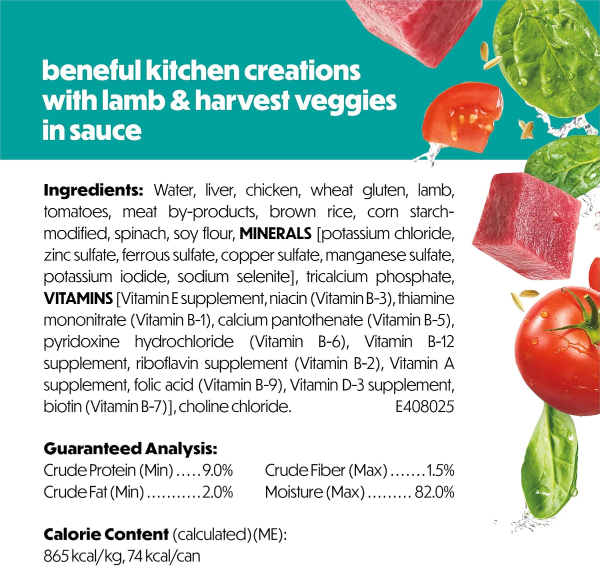 Beneful Purina Kitchen Creations Wet Dog Food in Sauce, Lamb, (12) 3 oz Can