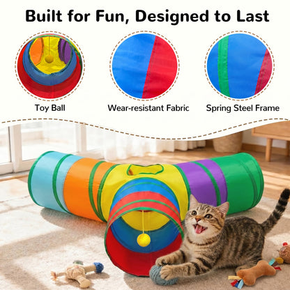 Tempcore Pet Tunnel Tube Cat Toys, Cat Tunnels for Indoor Cats