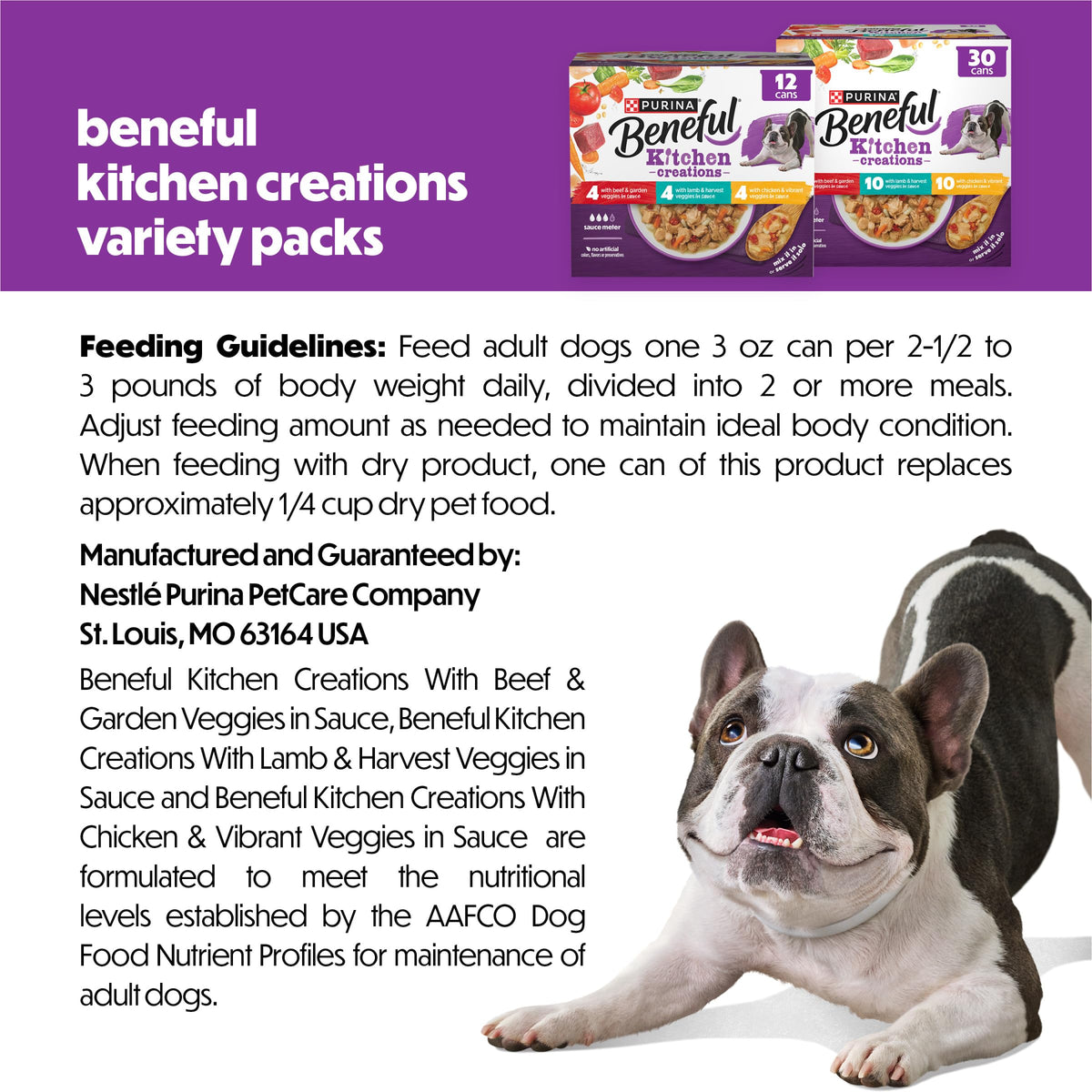 Beneful Purina Kitchen Creations Wet Dog Food in Sauce, Lamb, (12) 3 oz Can