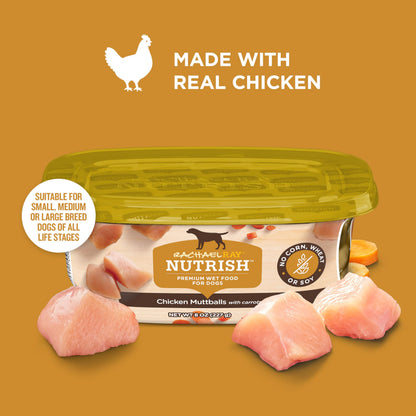 Nutrish Chicken Paw Pie Wet Dog Food, 8 oz. Tub (Pack of 8) (Rachael Ray)