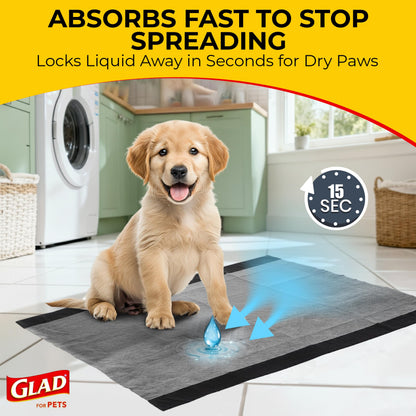 Glad for Pets Activated Carbon Disposable Dog Training Pads, 100 Count