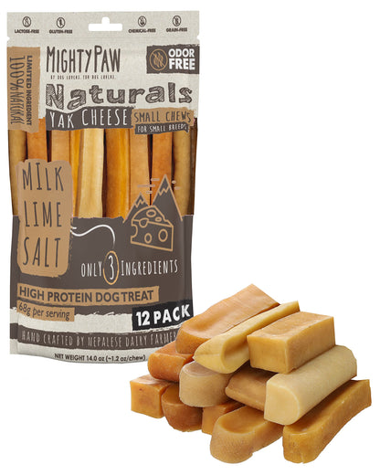 Mighty Paw Yak Chews, Long Lasting Hard Chew for Large Dogs, 4 Pack
