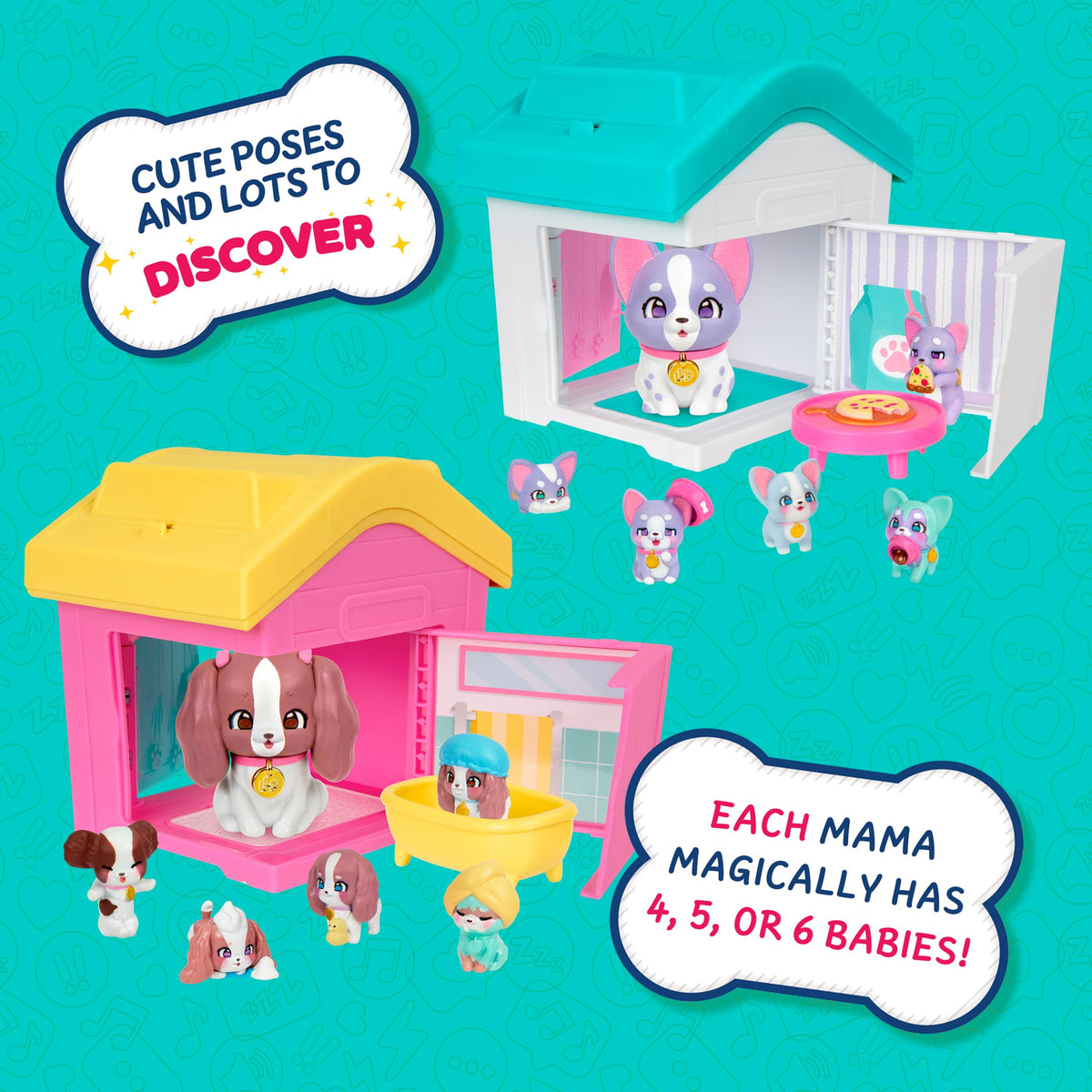 Little Live Pets Mama Surprise Families Pet Vet Playset, Baby Care Clinic Animal Hospital Play Set, 3 Puppies, Accessories, Vet Toys for Kids 5+