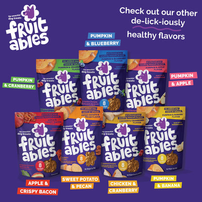 Fruitables Baked Dog Treats, Low Calorie Treats, Pumpkin & Blueberry, 12oz